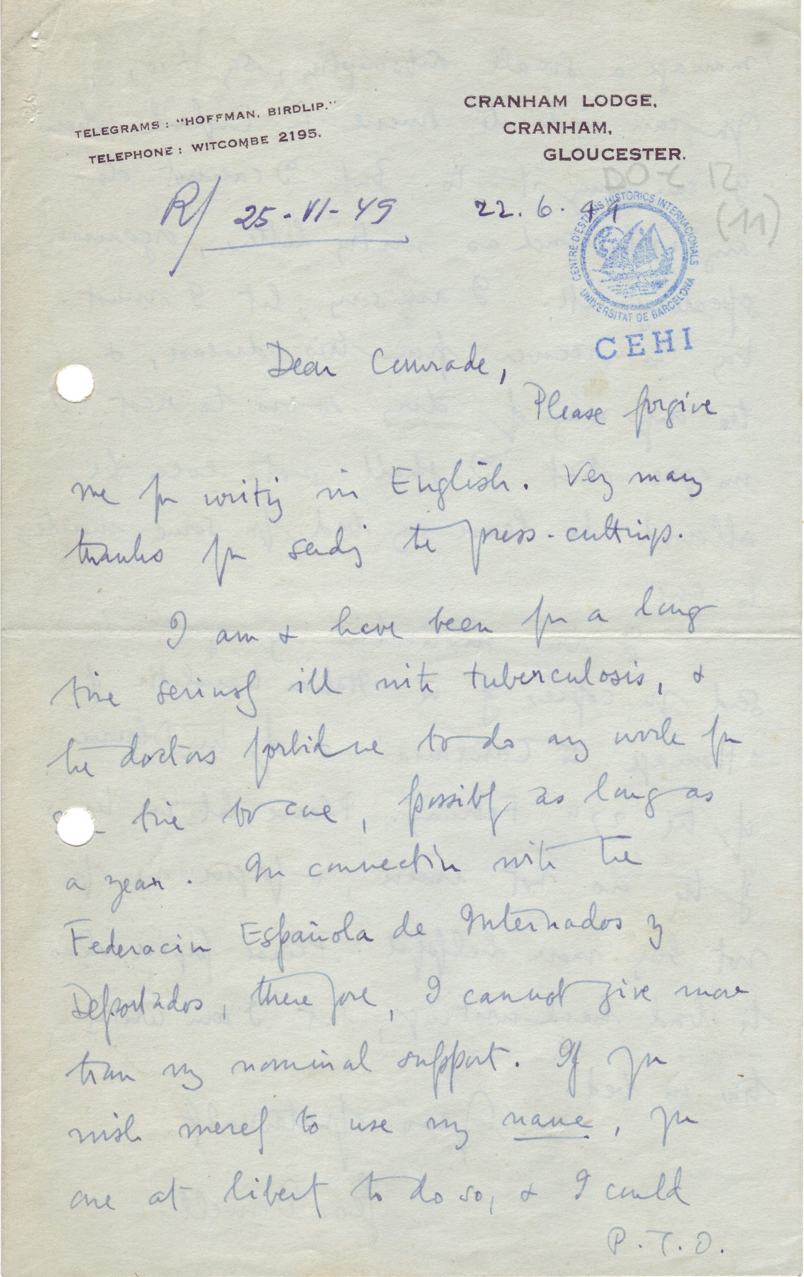 Carta de George Orwell a Jordi