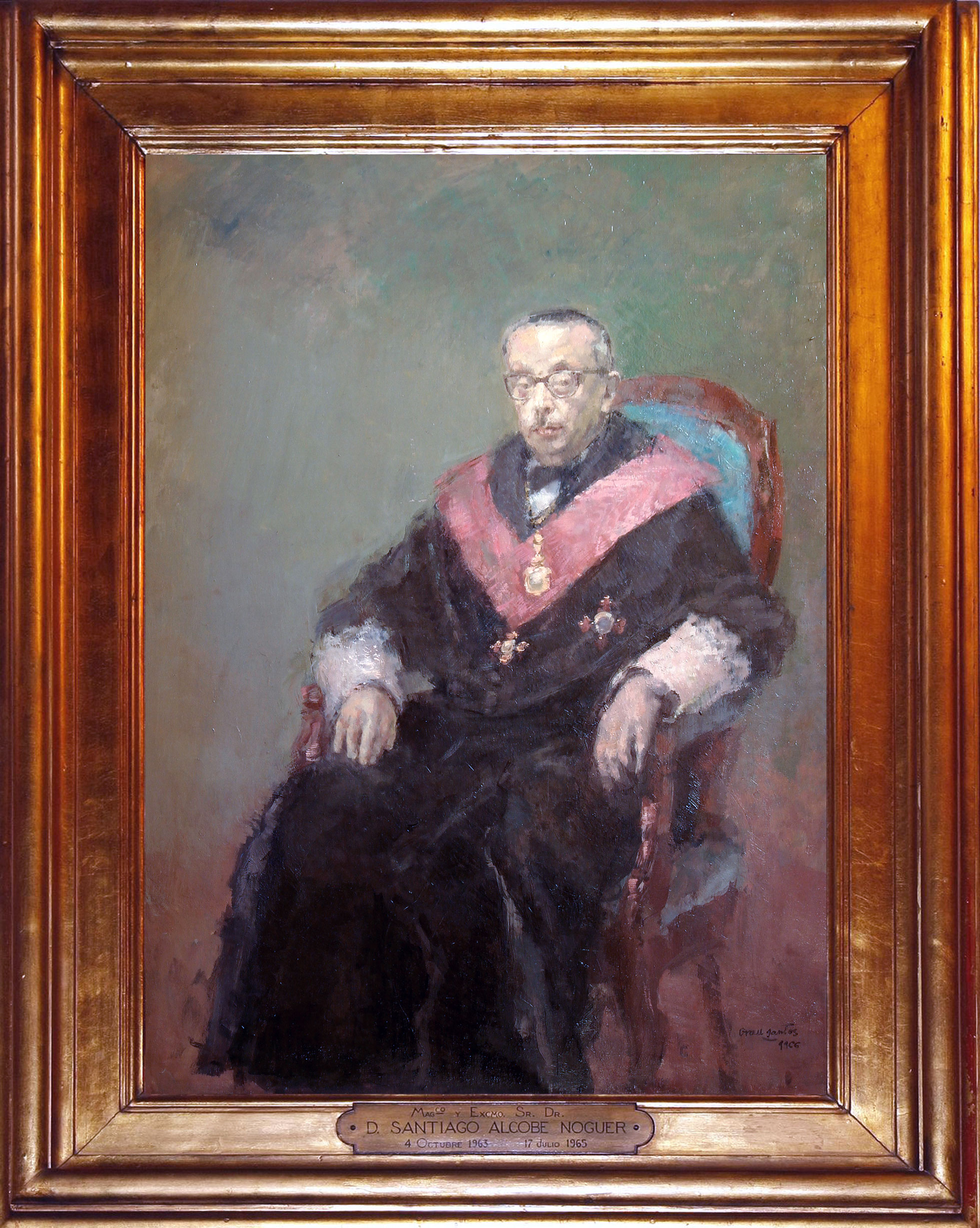 Retrat del rector Santiago Alcobé Noguer