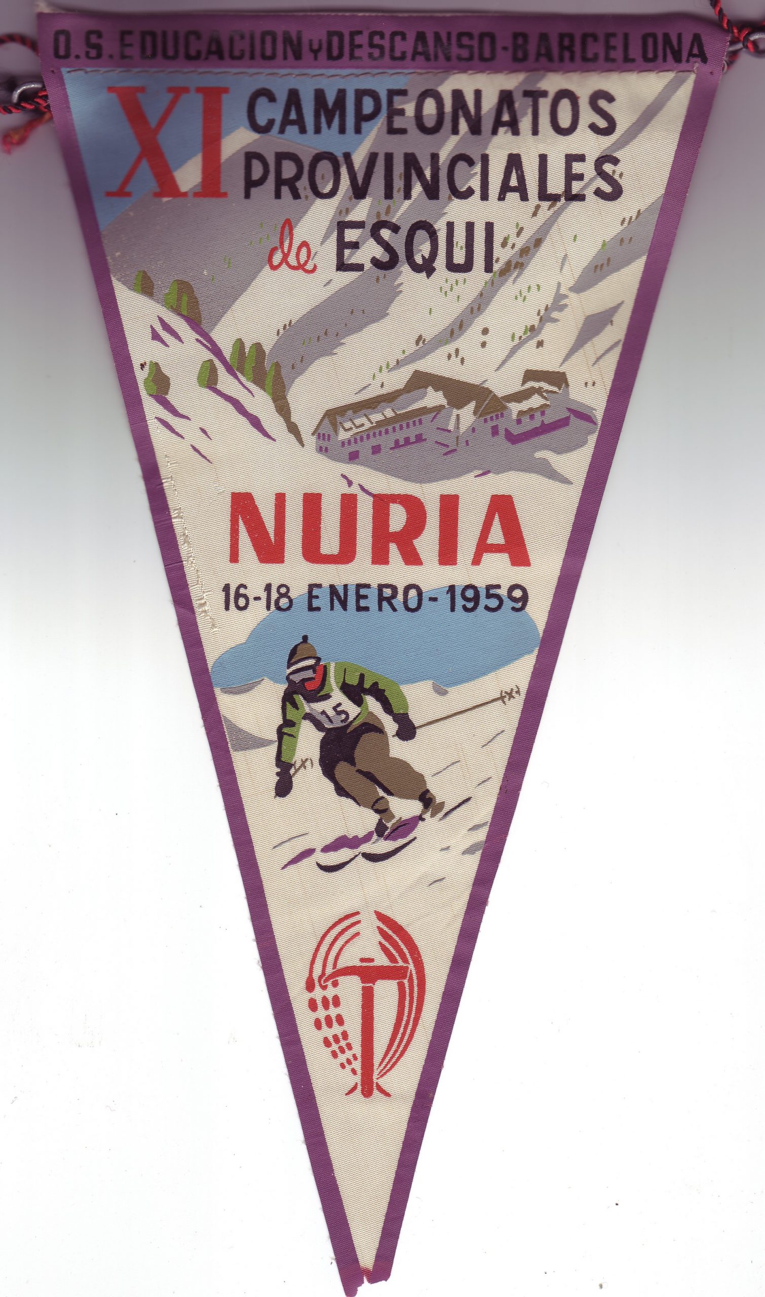 «O.S. Educación y Descanso – Barcelona – XI Campeonatos provinciales de esquí – Nuria – 16-18 enero 1959»