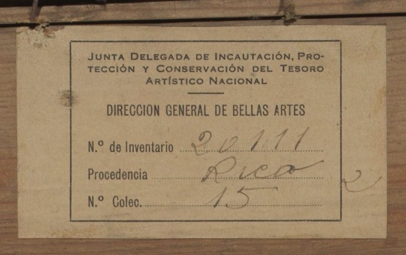 Rico. Escena de majos y celestina trasera