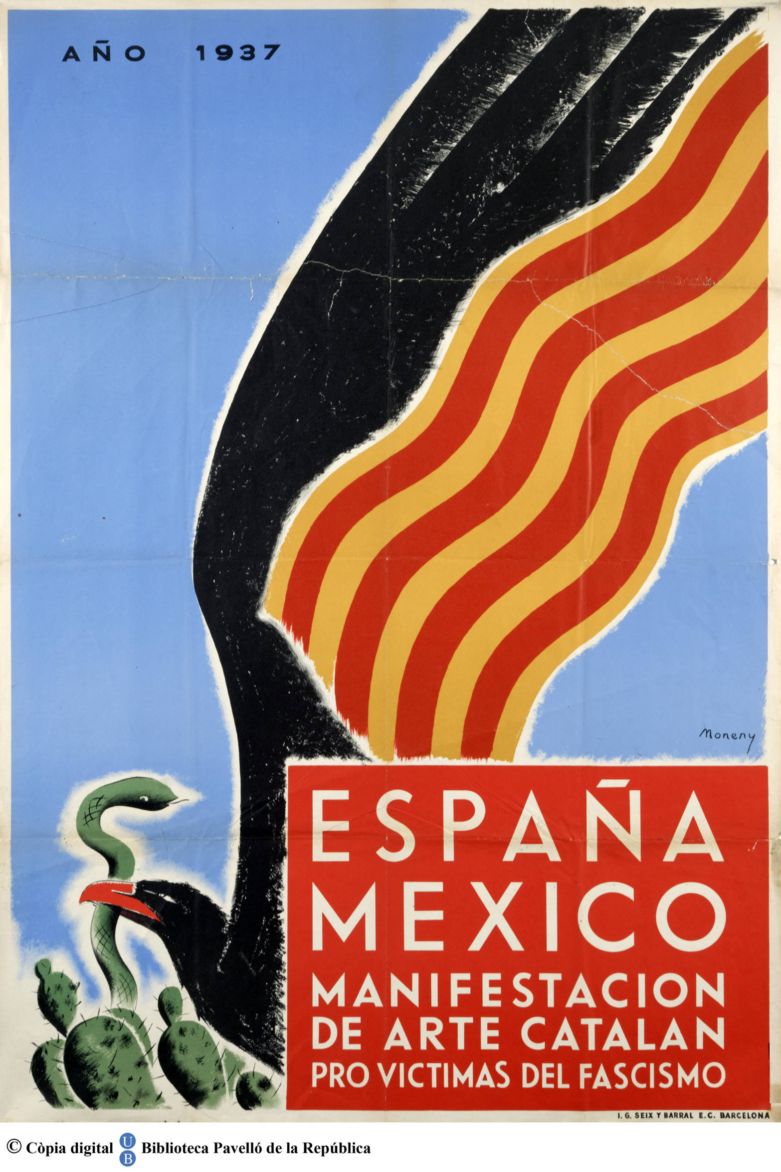 España México : manifestación de arte catalán pro victimas del fascismo : año 1937